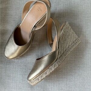 Castaner 'Carissa' metallic wedge espadrilles (38) - never worn